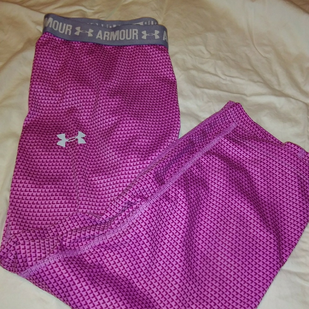 Girls Under Armour Cropped Leggings